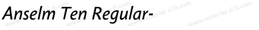 Anselm Ten Regular字体转换